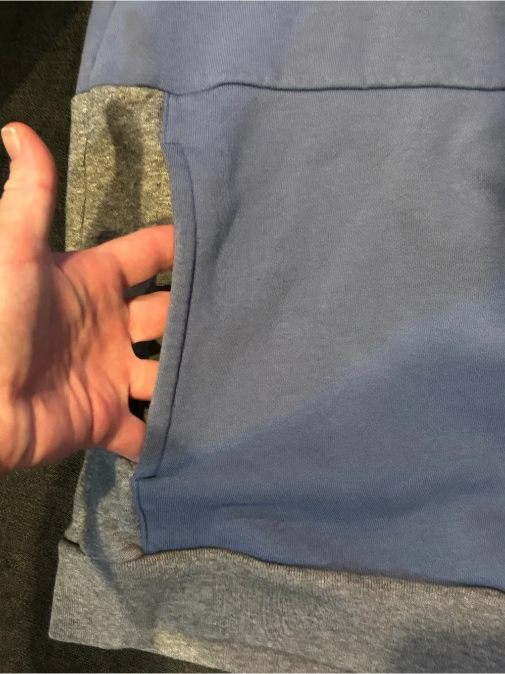 Adidas Blue & Grey Hooded Kids Sweatshirt with Black Logo 18/20 XL
